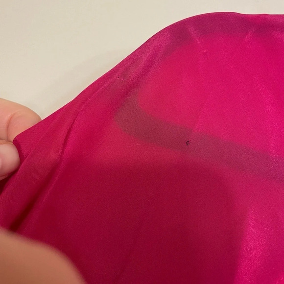 Maeve - Anthropologie | Women's Magenta Pink Lightweight Cutout Blouse Size 4 - Picture 4 of 6